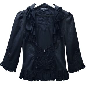 CORSET STORY Black Ruffled Blouse
